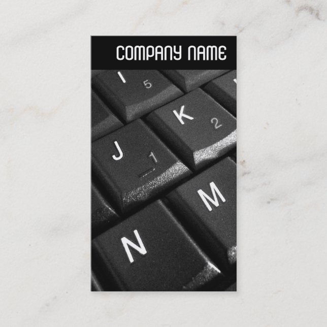V Header - Notebook Keyboard 02 Business Card (Front)