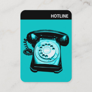 V Header - Photo - Hot Line - Cyan Business Card