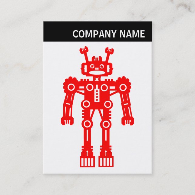 V Header - Photo - Red Robot Business Card (Front)