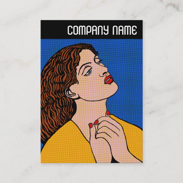 V Header - Pre-Raph Pop Grrl Business Card (Front)