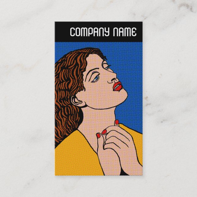 V Header - Pre-Raph Pop Grrl Business Card (Front)