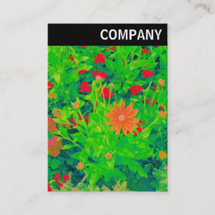 V Header - Psychedelic Flower Bed Business Card