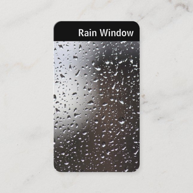 V Header - Rain on a Window Business Card (Front)