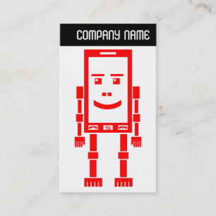 V Header - Robo-Phone - Red Business Card