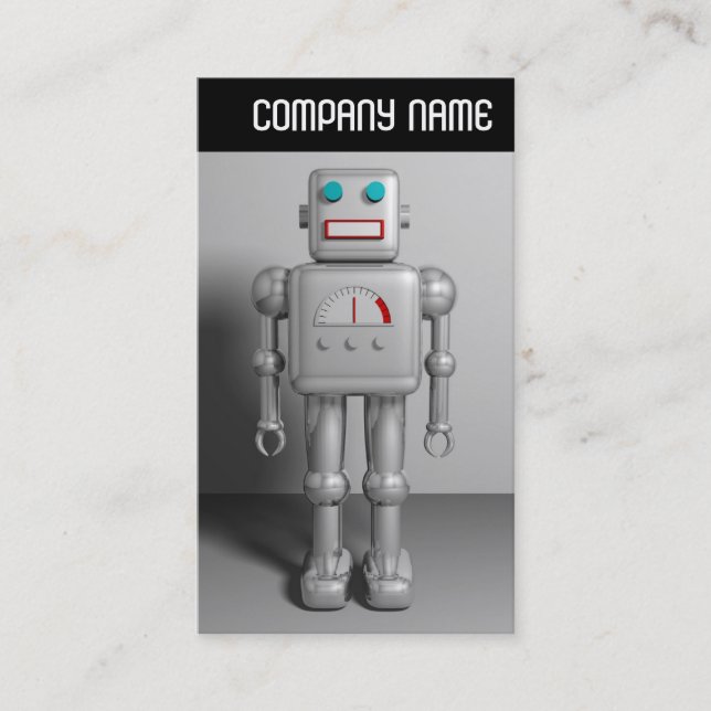 V Header - Robot Business Card (Front)