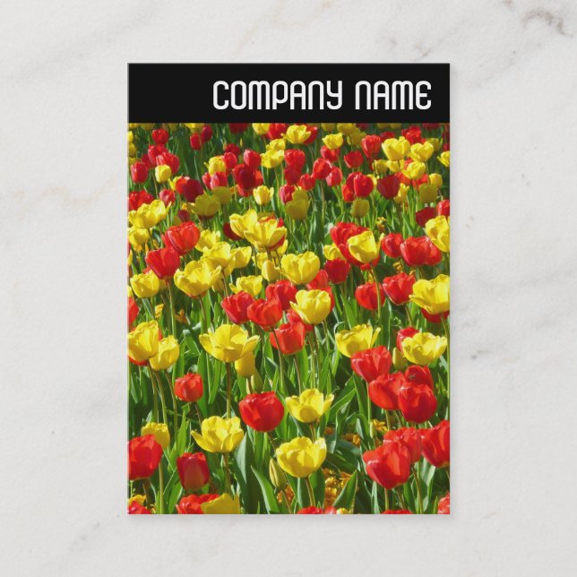 V Header - Sea of Tulips III Business Card (Front)