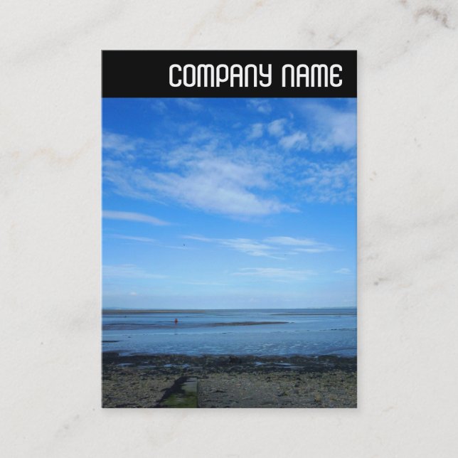 V Header - Severn Estuary at Penarth Business Card (Front)