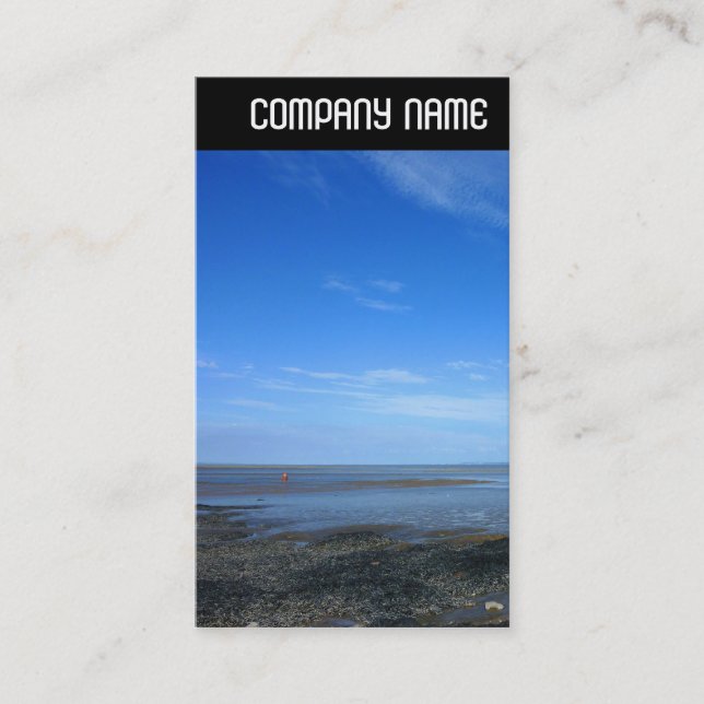 V Header - Severn Estuary at Penarth Business Card (Front)