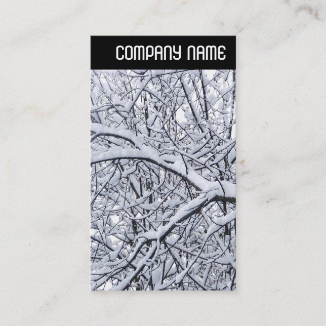 V Header - Snowy Branches Business Card (Front)