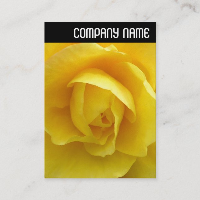 V Header - Yellow Lisianthus Business Card (Front)