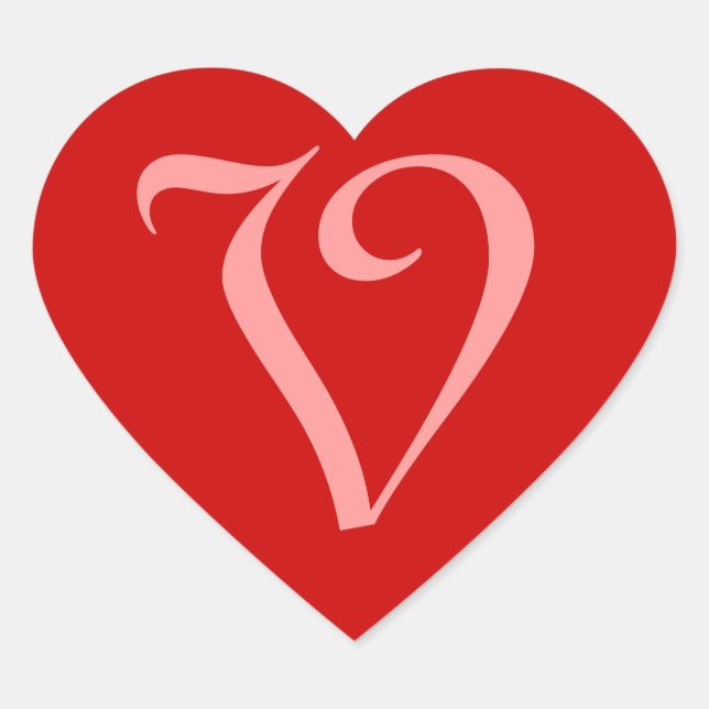 V HEART STICKER (Front)