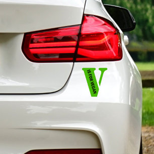 "V" is fo Vegan,  Sticker