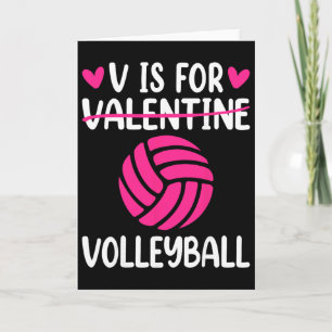 V Is For Valentine Volleyll Valentine's Day Boys G Card