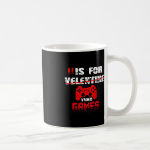 V Is For Video Games Boys Valentines Day kids son  Coffee Mug
