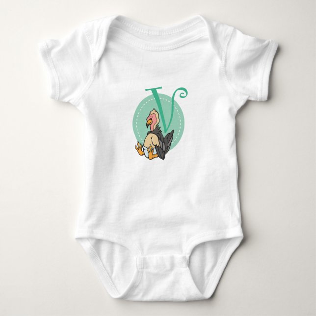 V is for Vulture Baby Bodysuit (Front)