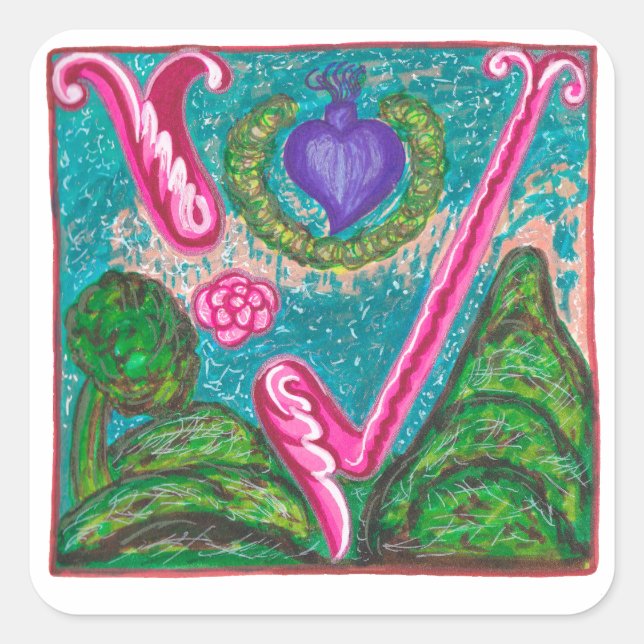 V - MINIATURE SQUARE STICKER (Front)