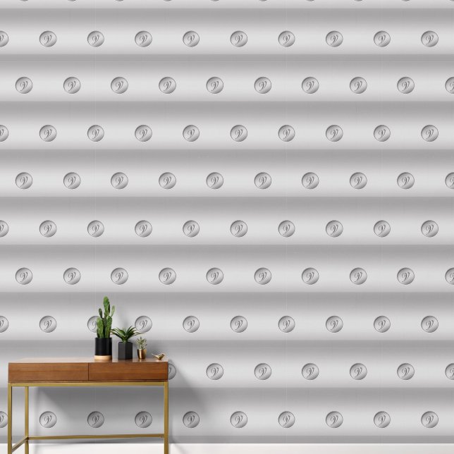 "V" Monogram Wallpaper (Hallway)