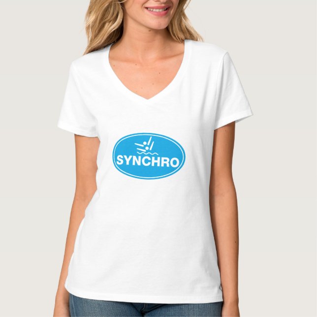V-NECK T-Shirt Synchronised Swimming - Icon (Front)