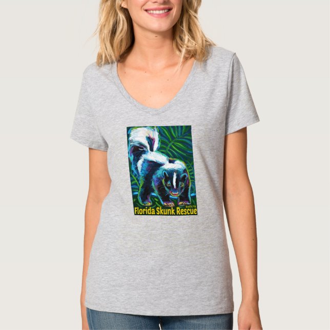 V-Neck Women's T-shirt - Alternate Design (Front)