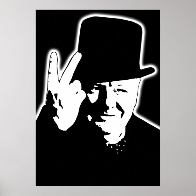V sign Victory V 1943 WWII Winston Churchill (Front)