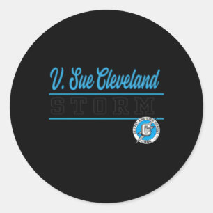 V Sue Cleveland High School Storm C4 Classic Round Sticker