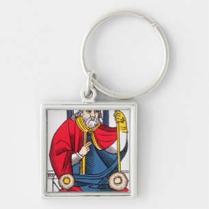 V The Pope, Tarot card Key Ring