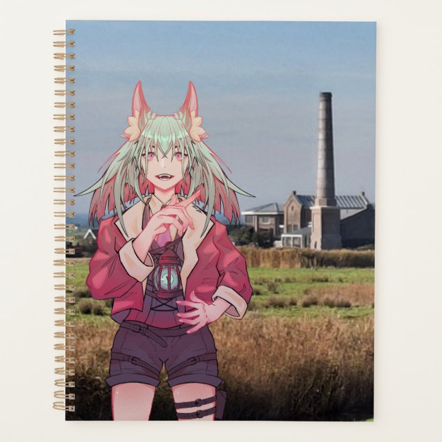 V Tuber, Vubber Anime, Steam-Masked Planner (Front)