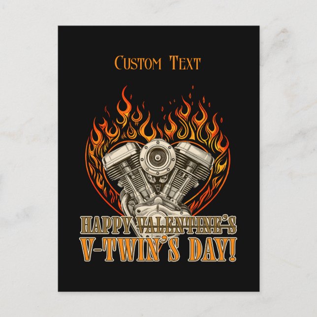 V-Twin’s Day for Chopper Lovers Make it personal!  Holiday Postcard (Front)