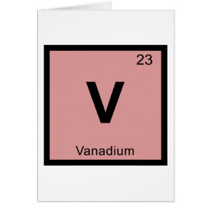 V- Vanadium Chemistry Periodic Table Symbol