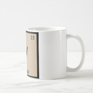 V - Vinegar Chemistry Periodic Table Symbol Coffee Mug