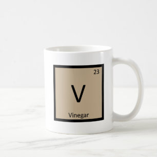 V - Vinegar Chemistry Periodic Table Symbol Coffee Mug