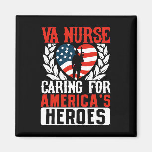 Va Nurse Americas Heros Merica Us Flag Patriot Vet Magnet