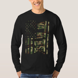 VA Nurse Camouflage American Flag Patriotic Nurse  T-Shirt