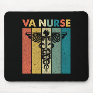 Va Nurse Retro Vintage Valentine For Nurse Va Nurs Mouse Pad