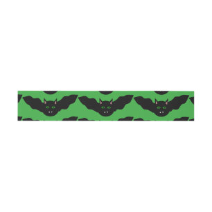 Va,pire Cat Faced Bat Halloween Invite Belly Band Invitation Belly Band