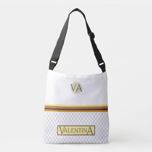 VA Valentina stylish banded  Crossbody Bag (Front)