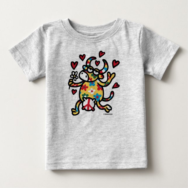 Vaca Hippy Baby T-Shirt (Front)