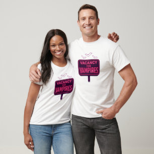 Vacancy for Vampires Neon Sign Halloween T-shirt