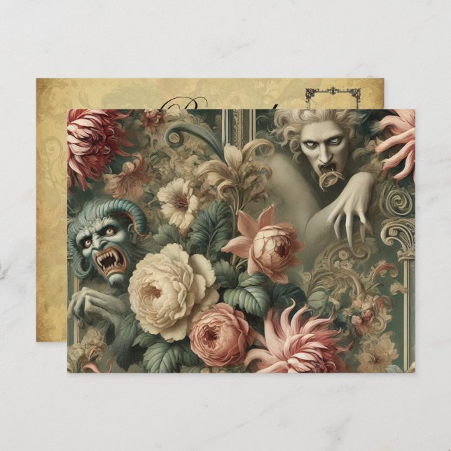 Vacant Hearts – Gothic Victorian Holiday Postcard (Front/Back)