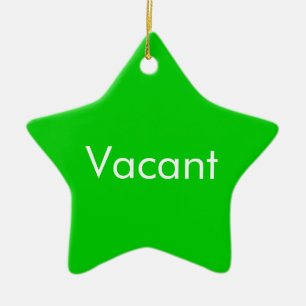 Vacant Occupied two sided Door Hang Ceramic Tree Decoration