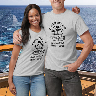 Vacation ANNIVERSARY Cruise Grey Personalise T-Shirt