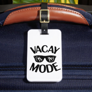 Vacation Art Vacay Mode Word Text Art Apron Plus Luggage Tag