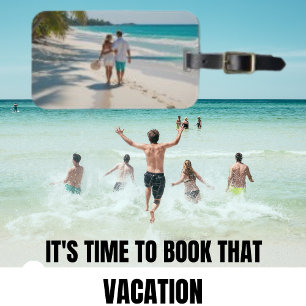 Vacation Beach Turquoise Modern Luggage Tag