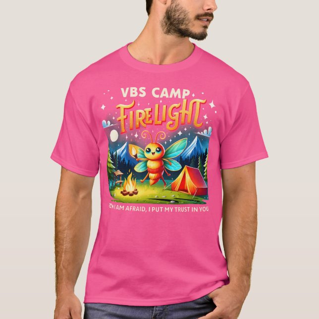 Vacation Bible School Camp Firelight Vbs Camp Fire T-Shirt (Front)