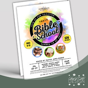 Vacation Bible School Church Summer Event Flyer