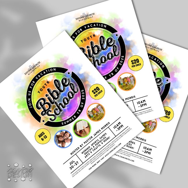 Vacation Bible School Church Summer Event Flyer (Creator Uploaded)