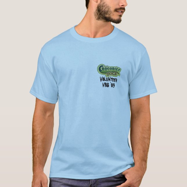 Vacation Bible School Crocodile dock volunteer T-Shirt (Front)
