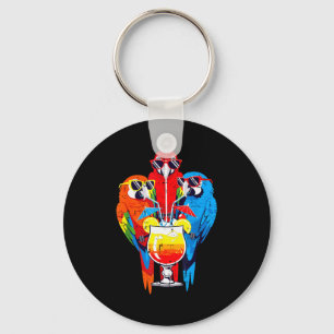 Vacation Birds Sungles Tail Parrots Summer Women M Key Ring