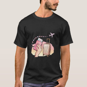 Vacation Bound Luggage Ready to Fly Away Girls Tri T-Shirt