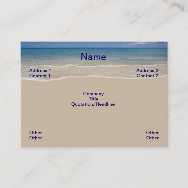 Vacation Business Card (Front)